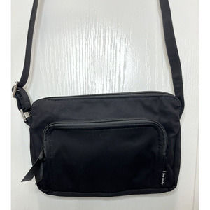 Vera Bradley Purse Solid Black Recycled Cotton Little Hipster Crossbody RFID